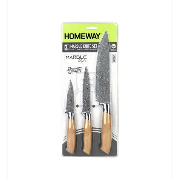 Homeway Marble Knife Set - 3 Pcs