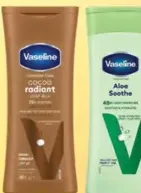 Vaseline Body Lotion Aloe Soothe/Cocoa Radiant