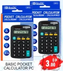 Bazic Basic Pocket Calculator
