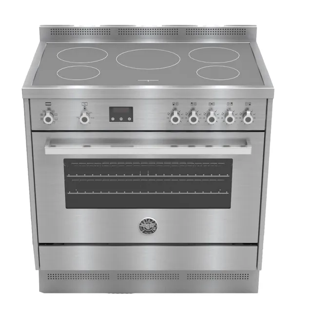 Bertazzoni 90x60cm BZONE Professional Series 5 Ceramic Zones Stainless Steel PRO905VMFELXC