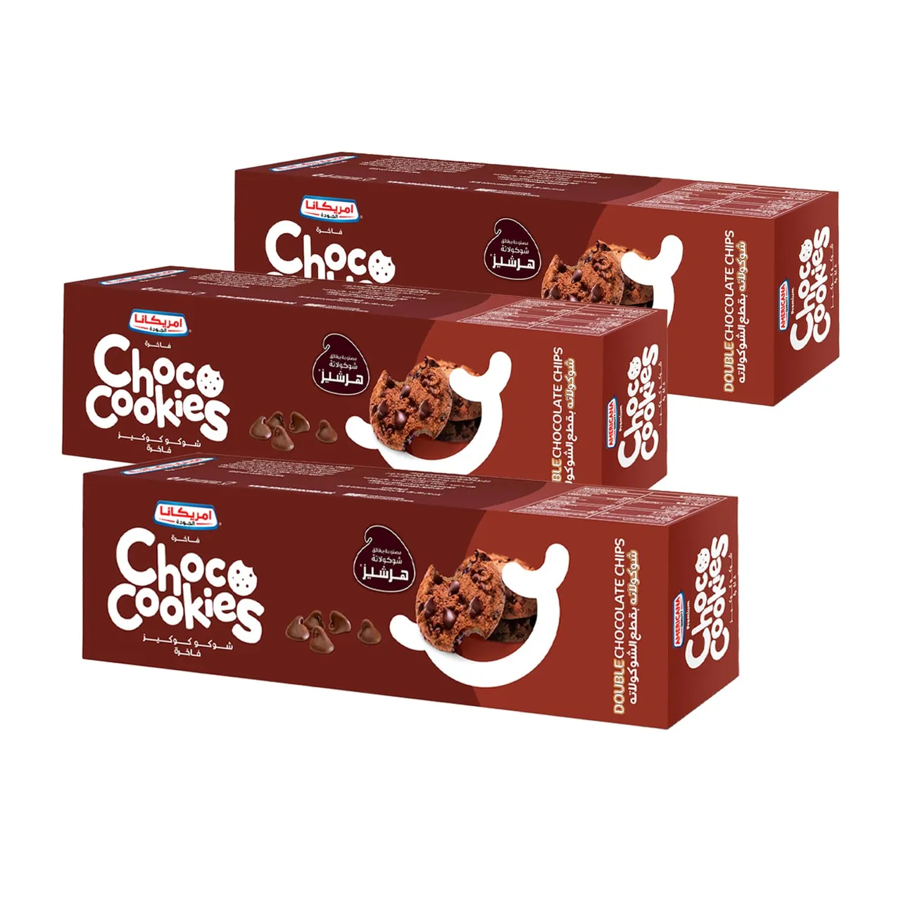 Americana Cake كوكيز Hershey's بقطع الشوكولاتة المزدوجة عبوة اقتصادية