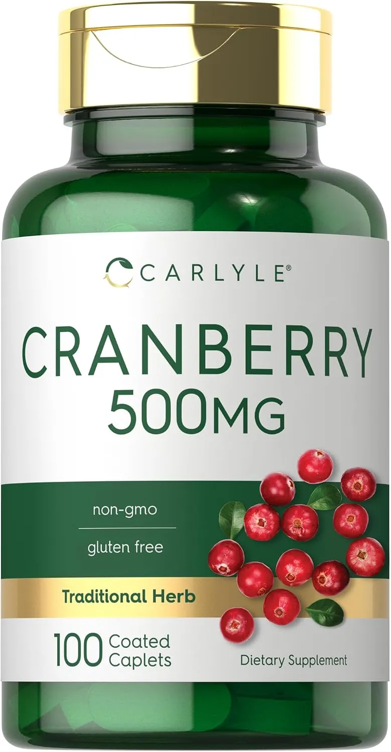 Carlyle حبوب التوت البري 500mg، 100 قرص، غير معدل وراثيا، مكمل خال من الجلوتين للنساء والرجال