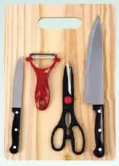 Kitchen Mark Cutting Board + Knife Set