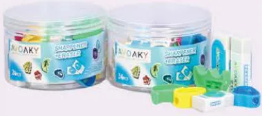 Avoaky طقم مبراة + ممحاة