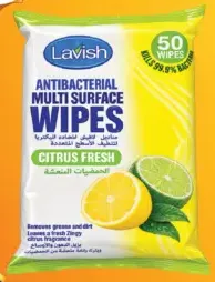 Lavish Antibacterial Wipes Citrus Fresh