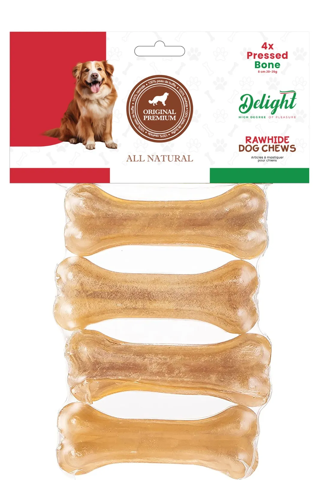 Delight عظمة مضغوطة للمضغ للكلاب 8cm