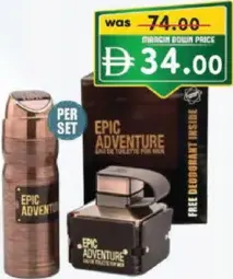 Emper Epic Adventure Edt For Men + Deo Spray