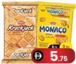 Parle Krack Jack Sweet Salt Biscuit / Monaco Classic Regular