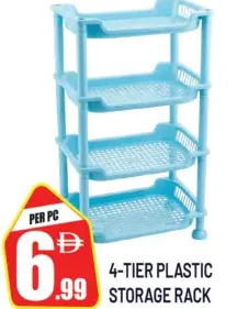 4-Tier Plastic Storage Rack
