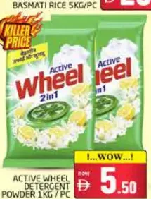 Active Wheel Detergent Powder 2 in 1
