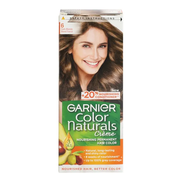 Garnier Color Naturals Creme Nourishing Permanent Hair Color, 6 Dark Blonde