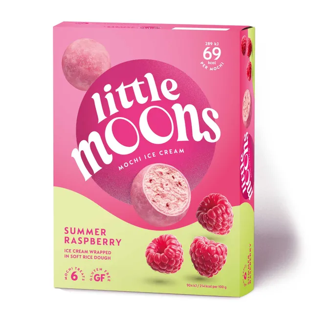 Little Moons Summer Raspberry Flavoured Mochi Ice Cream