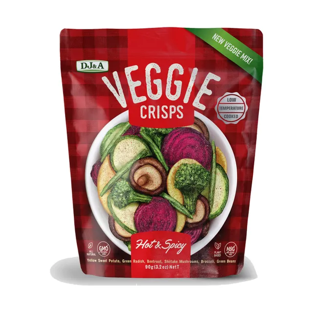 DJ&A Hot and Spicy Veggie Crisps