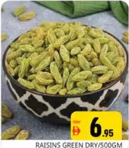 زبيب أخضر مجفف