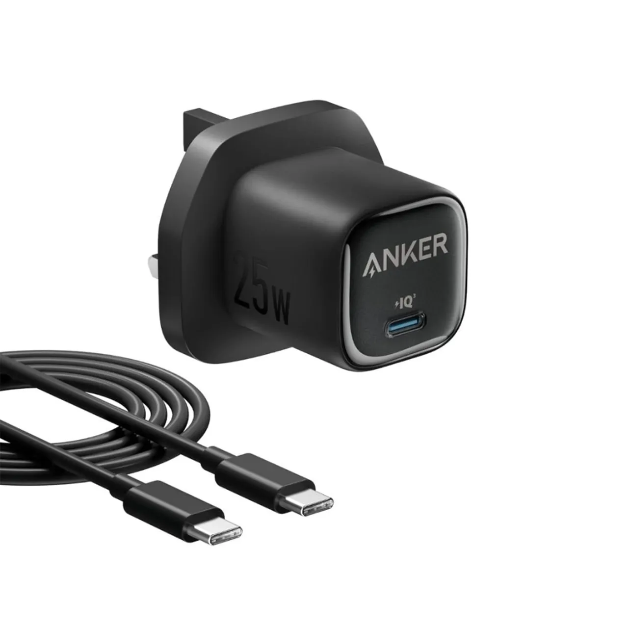 Anker شاحن 25W مع كابل Type-C إلى Type-C، B2656K11