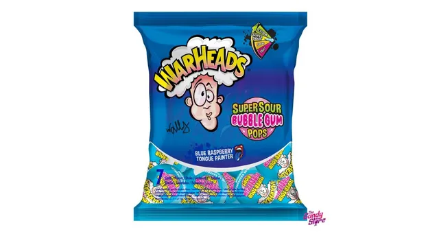 Warheads Lollipop Blue