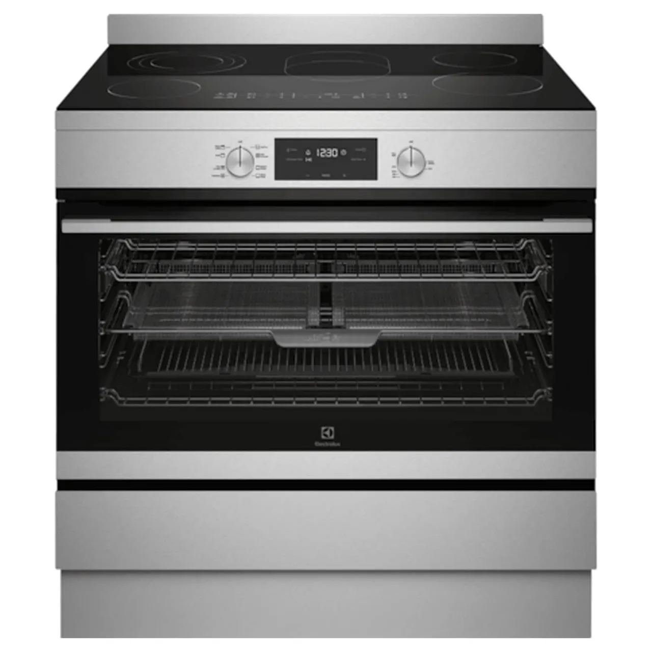 Electrolux طباخ سيراميك كهربائي 90cm UltimateTaste 700 مع فرن EFE946SD، ستانلس ستيل، 5 مناطق طهي