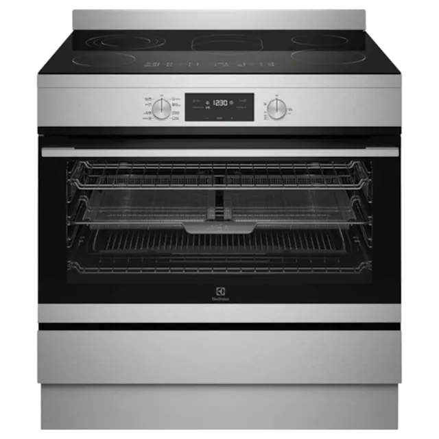 Electrolux 90cm UltimateTaste 700 Electric Ceramic Cooker and Oven EFE946SD, Stainless Steel, 5 Cooking Zones