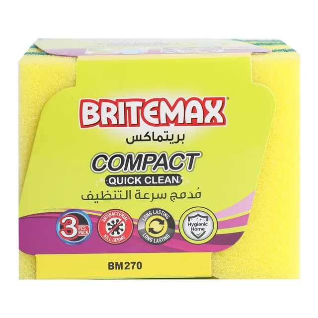 Britemax Compact Quick Clean Sponge - 3 Pieces