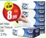 Clean Max Facial Tissue 2 Ply