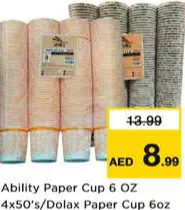 Ability/Dolax Paper Cup 6 oz