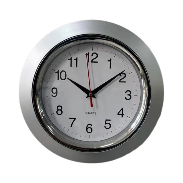 Maple Leaf Home CH Maple Leaf Home PVC Analog Wall Clock, 24.2 cm, Silver