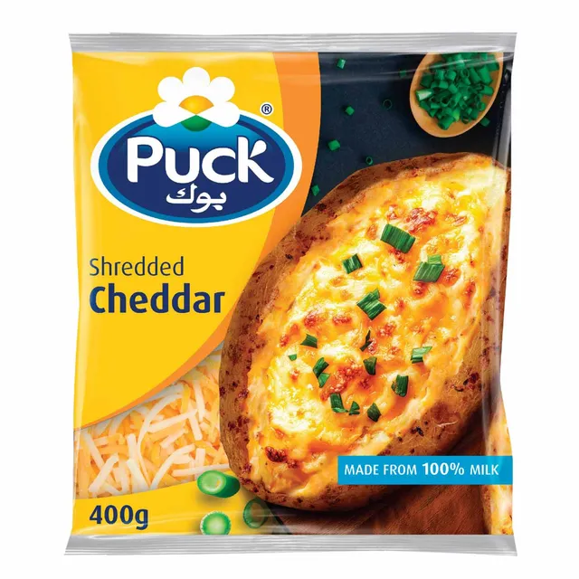 Puck Shredded Cheddar Cheese Mix
