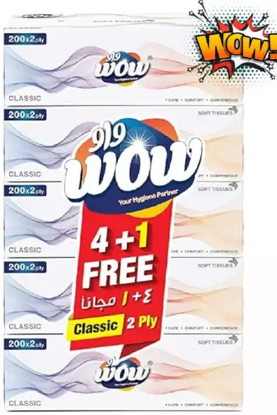 Wow Facial Tissue Classic 2 Ply