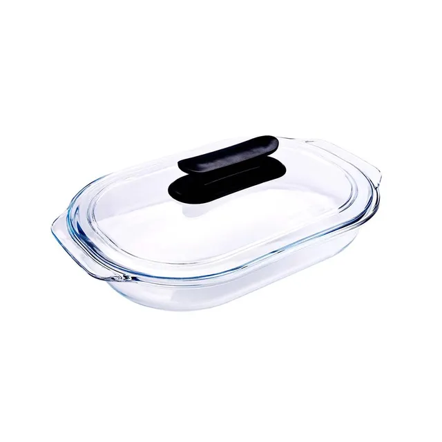 Royalford Oval Glass Baking Dish With Lid