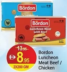 Bordon Luncheon Meat Beef / Chicken