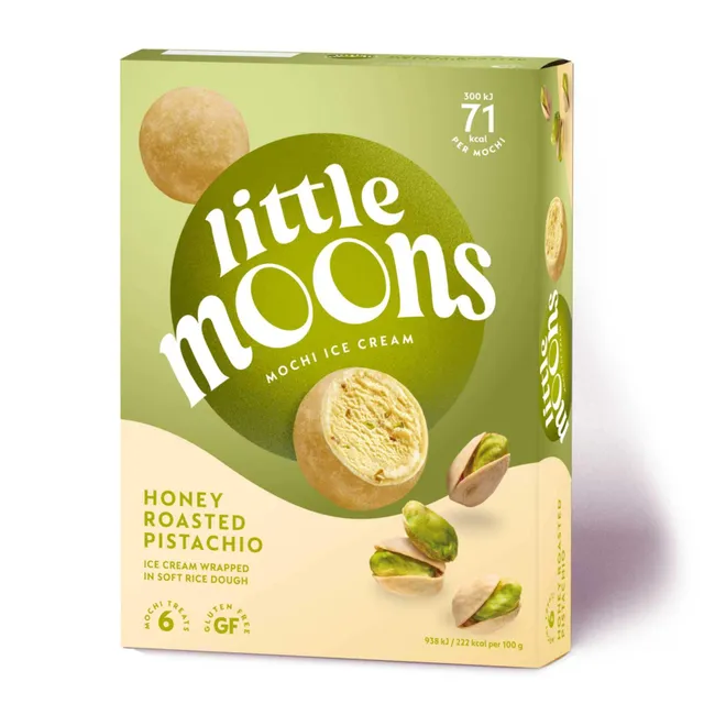 Little Moons Mochi Ice Cream with Nutty Perfection Honey Roasted Pistachio