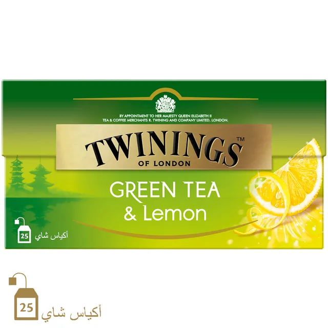 Twinings GOLDLINE GREEN TEA&LEMON Tea Bags 25`SX1.
