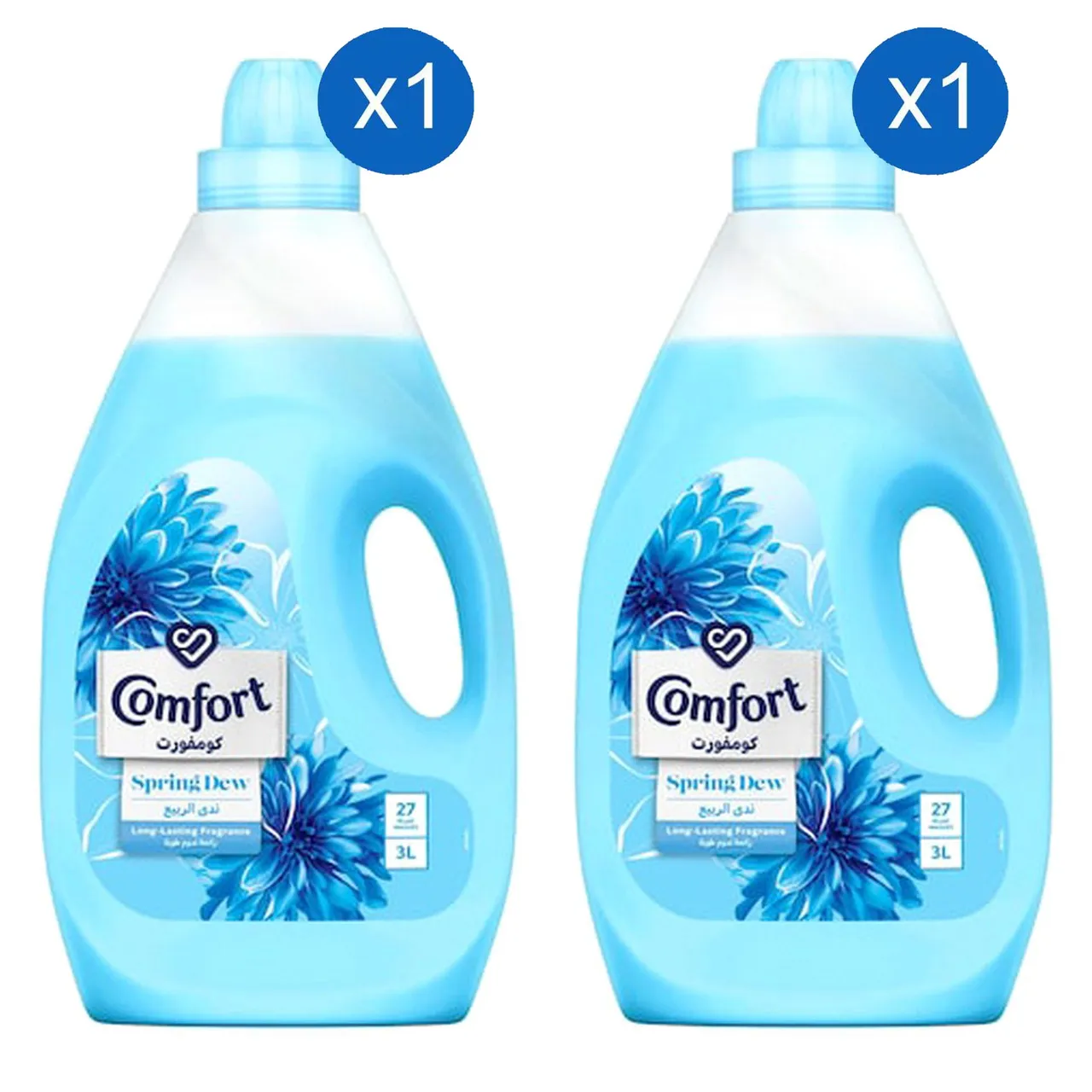 Comfort منعم أقمشة برائحة ندى الربيع زجاجة زرقاء