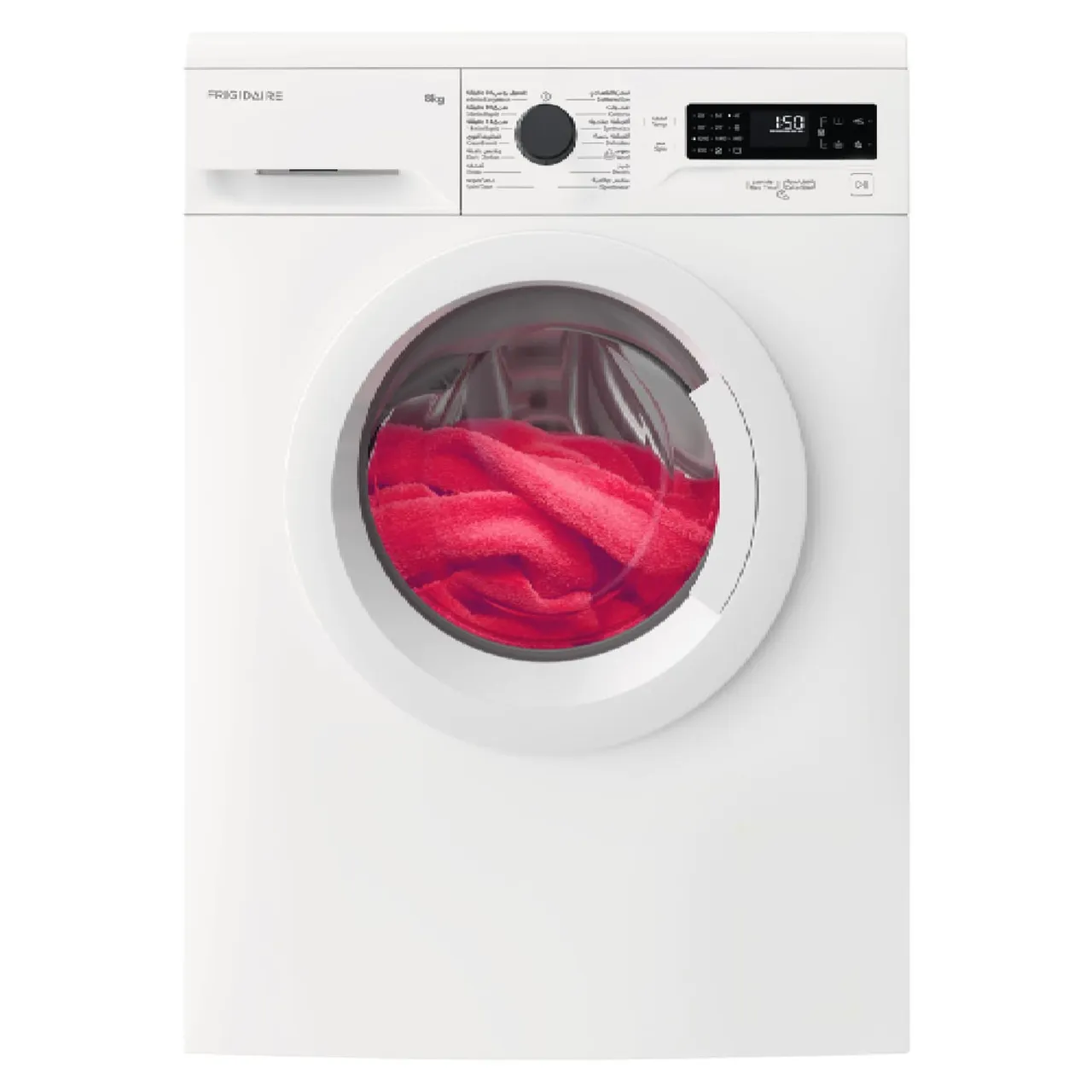 Frigidaire غسالة تحميل أمامي، 1200 RPM، أبيض، FWF824A5W
