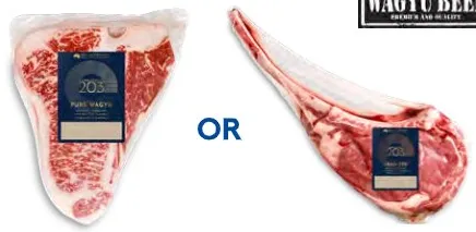 203 Wagyu Tomahawk, Cowboy Or T Bone Steak