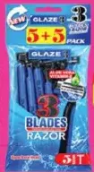 Glaze 3-Disposable Razor GL310-2