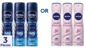 Nivea Men antiperspirant spray for men or women assorted