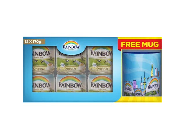 Rainbow Original Evaporated Milk - + Free Ceramic Mug