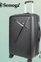 Semoga Pp Trolley Expandable, Double Zipper, Tsa Lock
