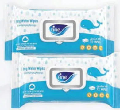 Fine Baby Wipes Water/ Chamomile & Aloe Vera