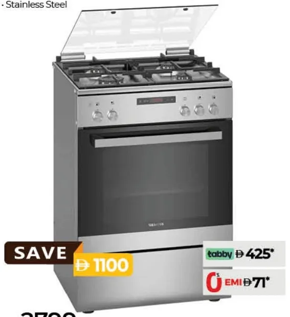 Siemens Gas Cooking Range HG2M30E50M; 4 Burner; Stainless Steel