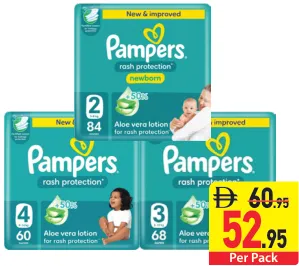 Pampers حفاضات أطفال للحماية من الطفح
