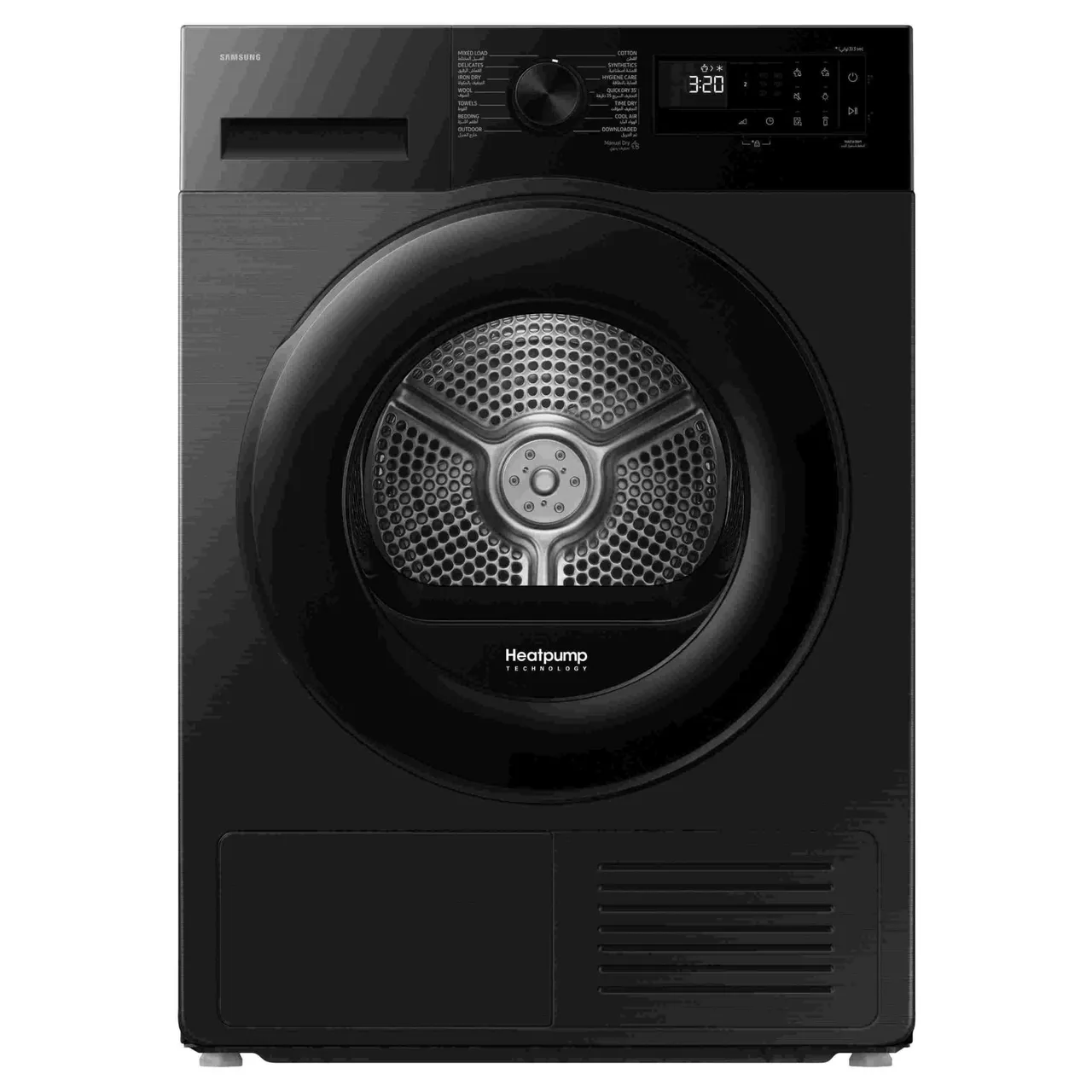 Samsung مجفف ملابس أسود DV90CGC2A0ABGU