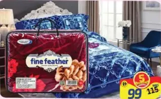 Fine Feather Embo Blnkt 2Ply FF5016