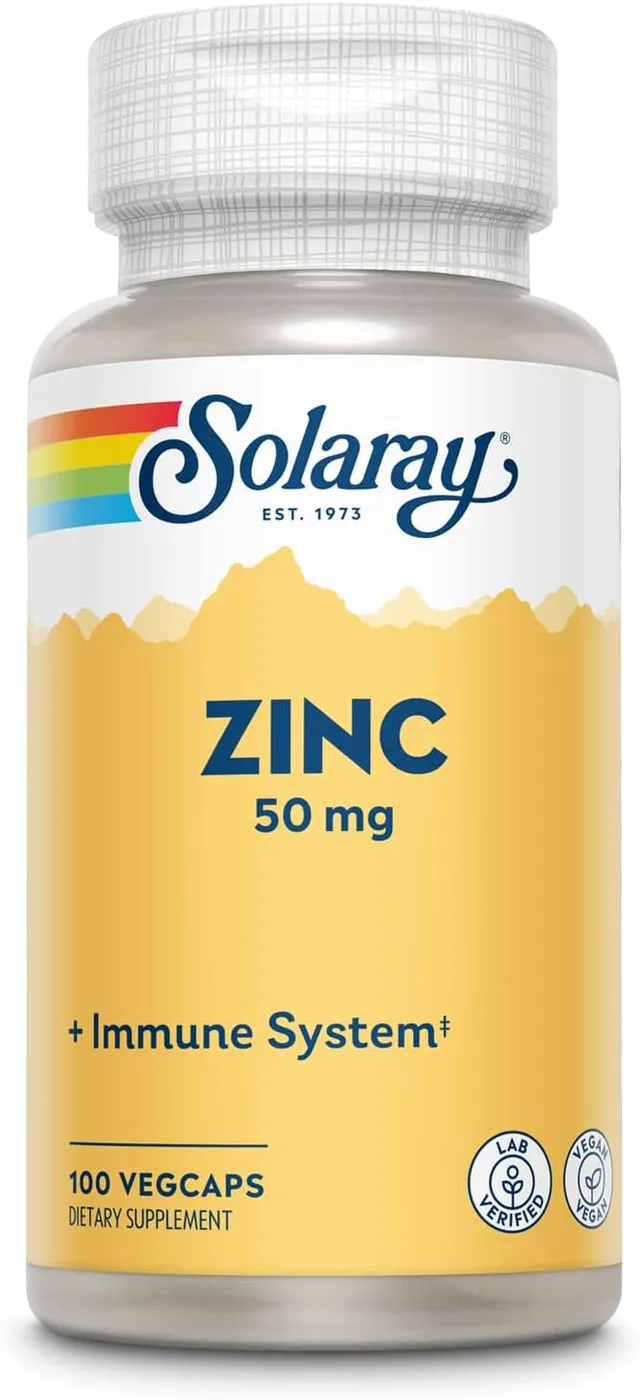 Solaray Zinc 50mg 100 Capsules
