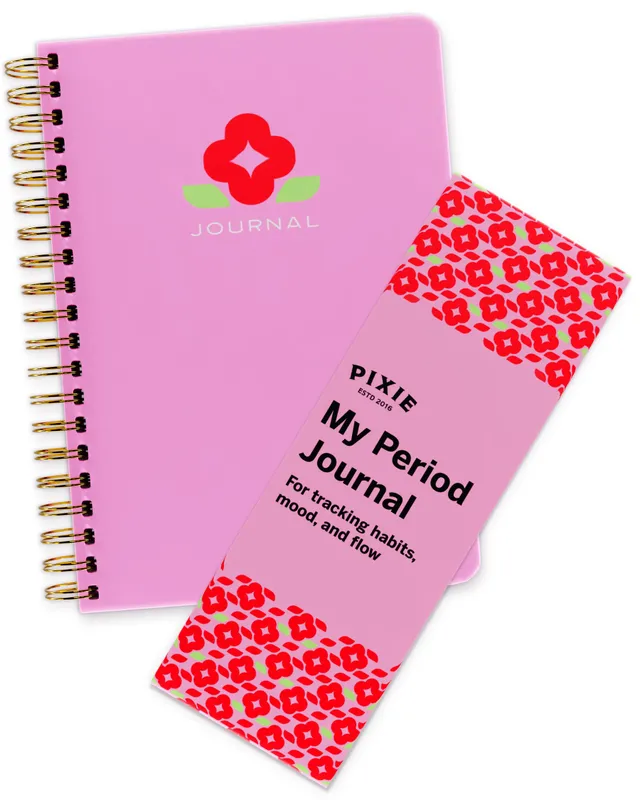 Pixie Cup Pixie Period Tracker Journal for Girls 8-12 - Pixie’s My First Period Notebook with Daily Menstrual Cycle Guided Reflection For Feminine Care - First Period Gifts For Young GirlsTeens
