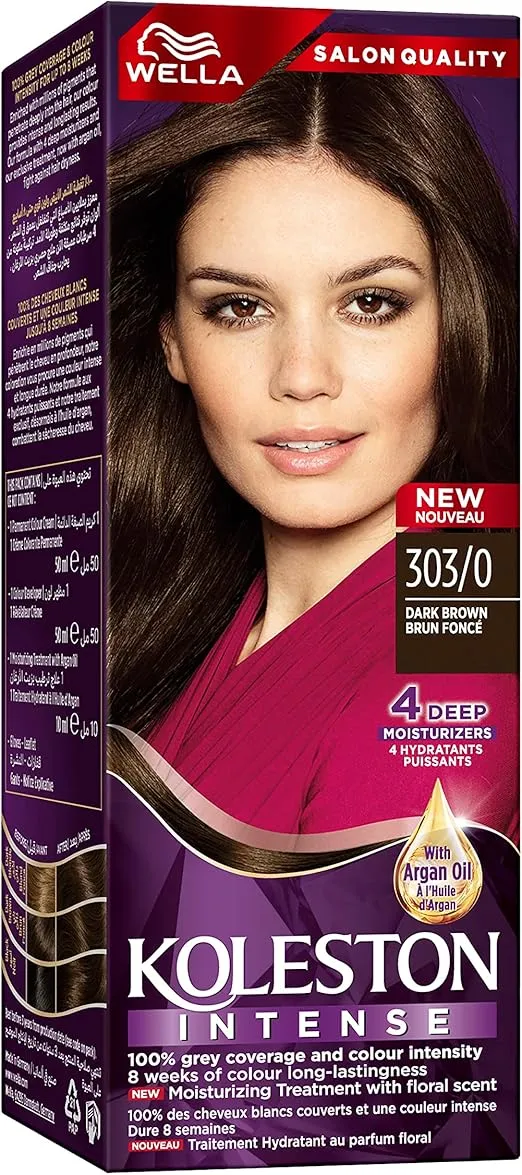 Wella صبغة شعر ويلا كولستون إنتنس، بني داكن 303/0