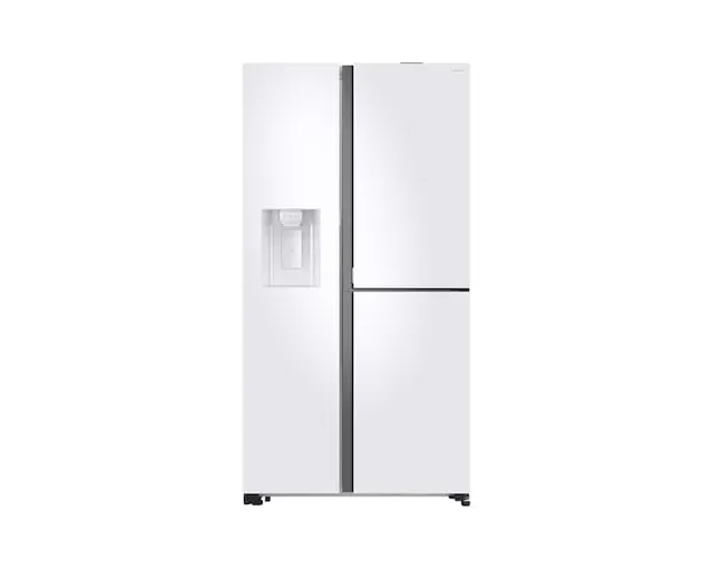 Samsung Bespoke AI Side-by-Side Refrigerator Auto Open Door Auto Open Door, AI Energy Mode, SNOW WHITE RS80F64G1VRE