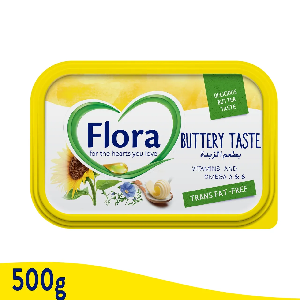Flora دهن نباتي بطعم الزبدة
