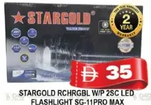 Stargold Rchrglbl W/P 2Sc Led Flashlight Sg-11Pro Max